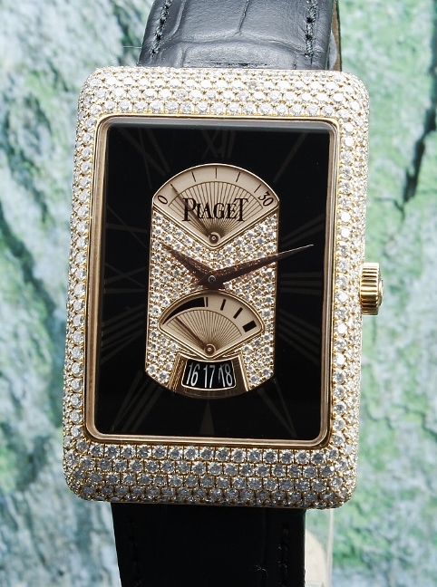 (image for) 100% Original PIAGET 18K Pink Gold Retrograde Diamond Watch